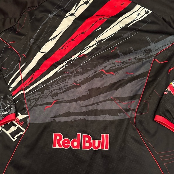 Kini Red Bull Motorcross Racing Jersey Men’s Size XL Red Black yellow - Picture 6 of 10